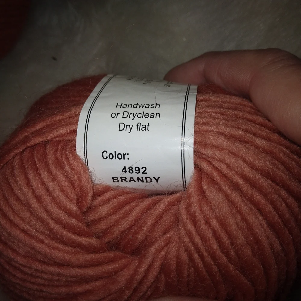 YARN Fjord Crystal Palace 100% wool, 6 balls 50g per ball, Color Brandy